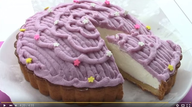 紫芋のモンブランタルト風ケーキ作り方 市販のタルト台で簡単に 視聴時間 4 55