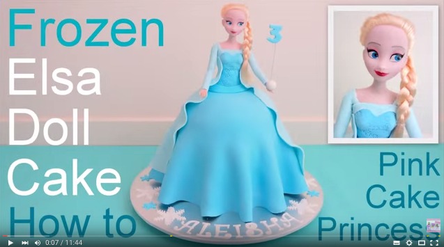 アナと雪の女王 エルサ ドールケーキの作り方 Frozen Cake Elsa Doll Cake How To Make By Pink Cake Princess 視聴時間 11 44